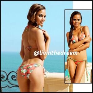 BEACH BUNNY GOOD GIRL EMBELLISHED BIKINI XL/L SET
